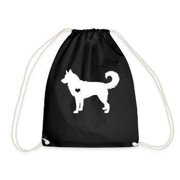 Idée cadeau chien Husky Sibérien - Sac de sport léger - noir - Devant