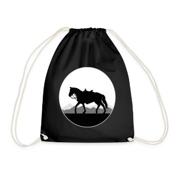 Cowgirls Western Équitation Chevaux Équitation Filles - Sac de sport léger - noir - Devant