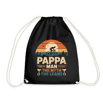 Pappa cycliste la fégende vélo vélo vélo - Drawstring Bag - black - Front