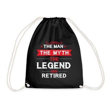 Retired Legend Consultancy Fee Retirement Gift - Drawstring Bag - black - Front
