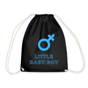 Annonce de bébé - Garçon - Grossesse - Sac de sport léger - noir - Devant