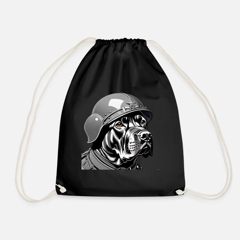 Cane Corso - Drawstring Bag - black