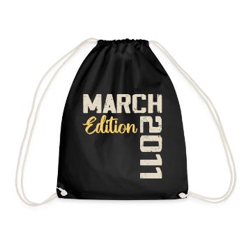 March 2011 Birthday Gift March 2011 - Drawstring Bag - black - Front
