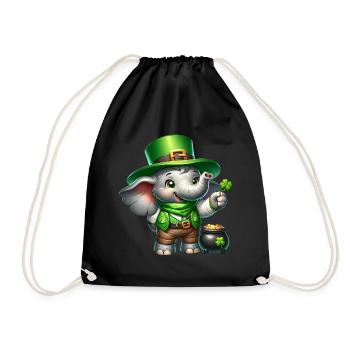 Célébration de la Saint-Patrick en l’honneur des éléphants - Sac de sport léger - noir - Devant