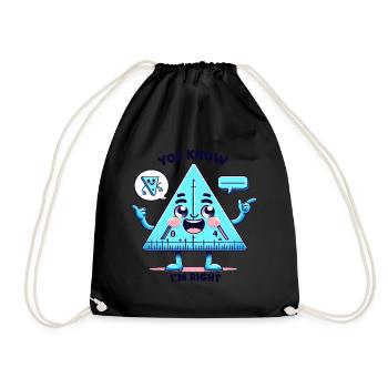 L’angle de la règle triangulaire sur le plaisir - Sac de sport léger - noir - Devant