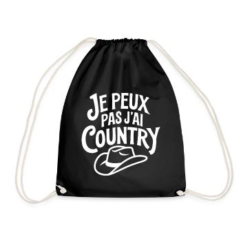 Je peux pas j'ai Country - Sac de sport léger - noir - Devant