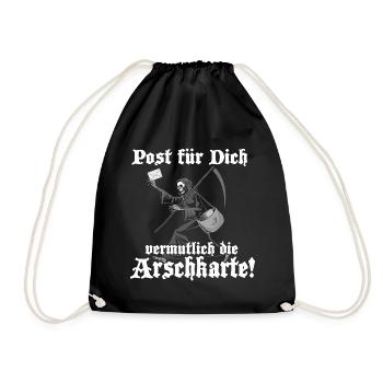 Post für Dich - Turnbeutel - Schwarz - Vorne