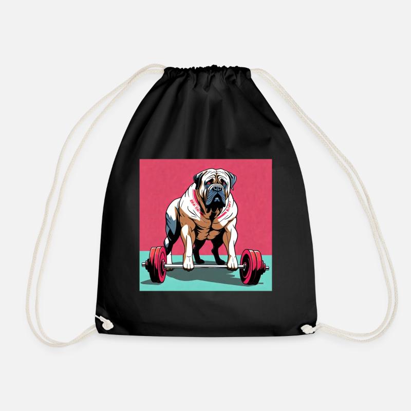 Mastiff Gewichte heben - Turnbeutel - Schwarz