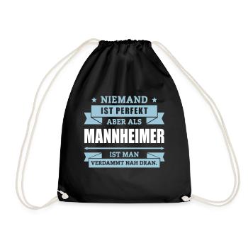 Funshirt Mannheimer - Turnbeutel - Schwarz - Vorne