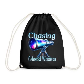 Chasing Celestial Wonders - Drawstring Bag - black - Front