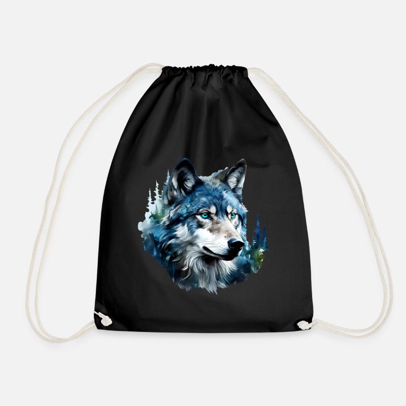 Wolf - Turnbeutel - Schwarz