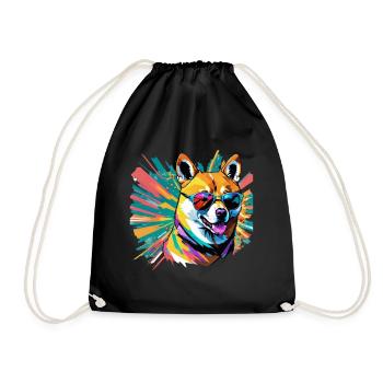 Shiba Inu - Sac de sport léger - noir - Devant