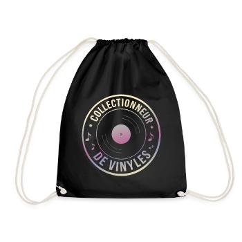 Collectionneur de vinyles - Sac de sport léger - noir - Devant