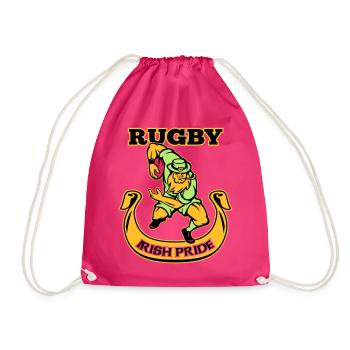 Rugby - Irish Pride - Drawstring Bag - fuchsia - Front