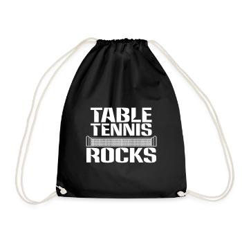 Table Tennis Rocks - Drawstring Bag - black - Front