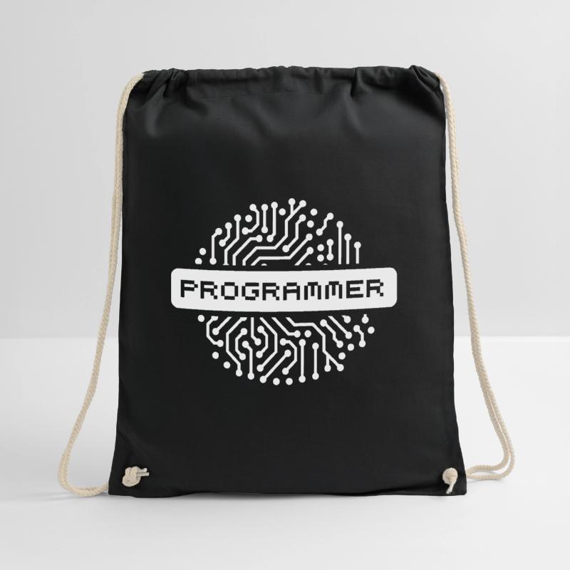Programming nerd programming Geek Drawstring Bag