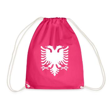Balkan Albanien albania geschenkidee - Turnbeutel - Fuchsia - Vorne