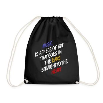 Musique, art - Sac de sport léger - noir - Devant