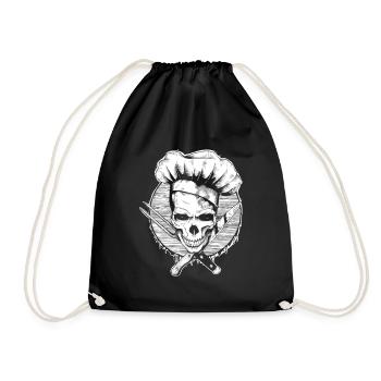 The Cook Skull Skull - Drawstring Bag - black - Front