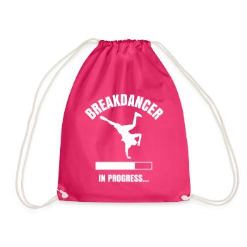 breakdancer - Drawstring Bag - fuchsia - Front