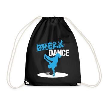 Breakdance B-boying Breaker Bboy Sohn Geschenk - Turnbeutel - Schwarz - Vorne