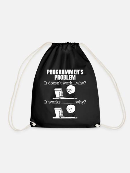 Programmeur drôle de geek - Sac de sport léger - noir