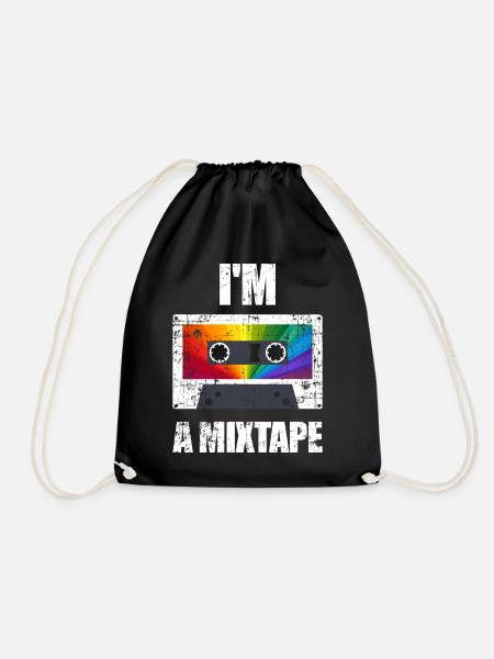 Kassette Gay Pride LGBTQ schwul bunt - Turnbeutel - Schwarz
