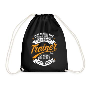 Trainer - Turnbeutel - Schwarz - Vorne