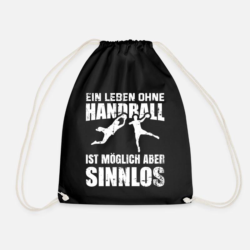 Handball Handballer Spruch Geschenk - Turnbeutel - Schwarz