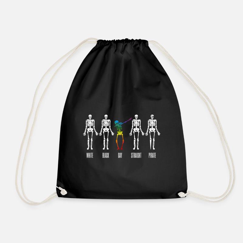 Gay Pride Dab Dabbing Equality LGBT - Drawstring Bag - black