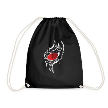 Drachen auge - Turnbeutel - Schwarz - Vorne