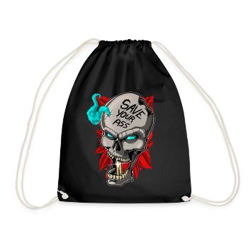 Save your ass - Drawstring Bag - black - Front