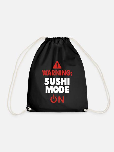 sushi - Drawstring Bag - black