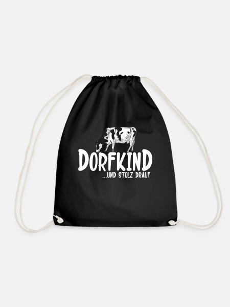 Dorfkind Sprüche design von Dorfkind Acker by - Turnbeutel - Schwarz