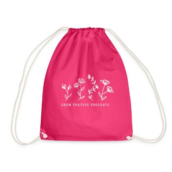 Grow positive thoughts - Turnbeutel - Fuchsia - Vorne
