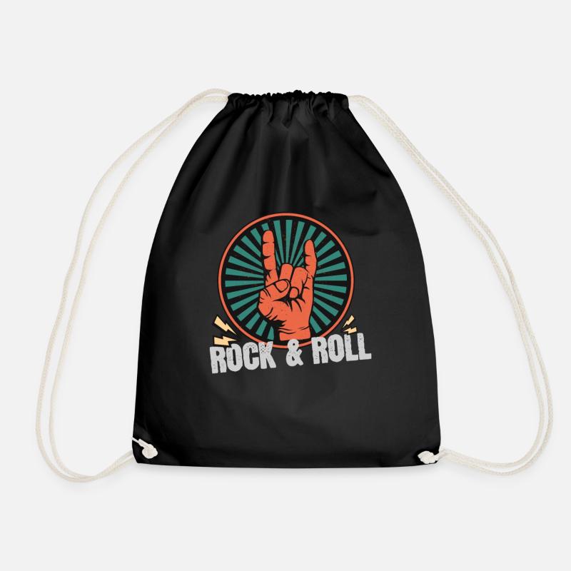 Rock & Roll T-Shirt - Turnbeutel - Schwarz