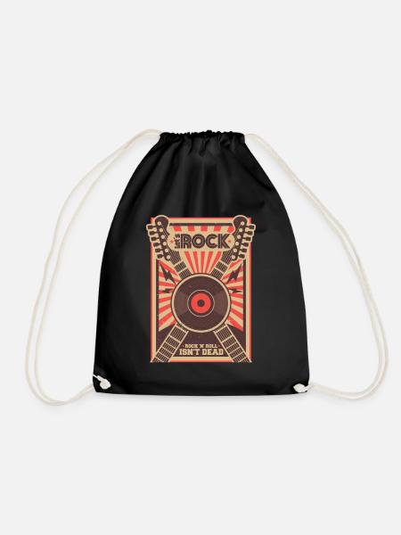 Let's Rock | Rock n roll t-shirt - Drawstring Bag - black
