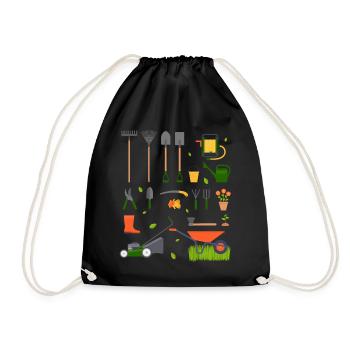 Outils de jardinage pour jardiniers - Sac de sport léger - noir - Devant