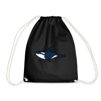 Cute Whale Species For Every Whale Lover - Whale Whales - Drawstring Bag - black - Front