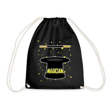 Magician Magician Magic Abracadabra Magical - Drawstring Bag - black - Front