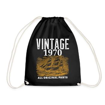 51st Birthday 51st Birthday 51st Birthday - Drawstring Bag - black - Front