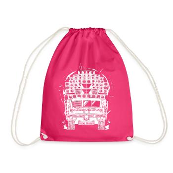 Tekno Pirates - Drawstring Bag - fuchsia - Front