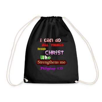 Bible Verse Bible Verse Holy Spirit Holy Spirit - Drawstring Bag - black - Front