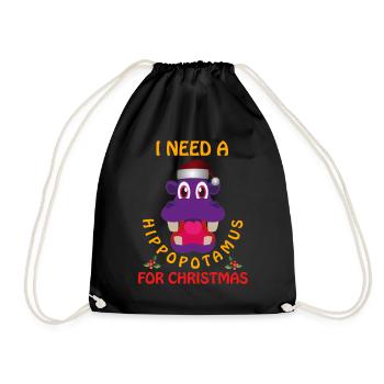 Weihnachten Weihnachten Weihnachten Weihnachten Weihnachten - Turnbeutel - Schwarz - Vorne