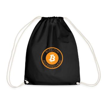 Bitcoin - Drawstring Bag - black - Front