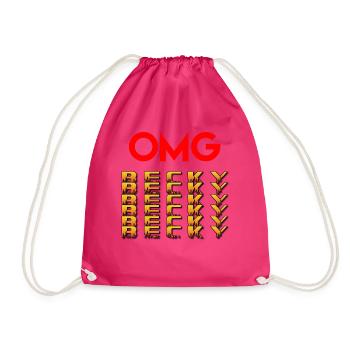 OMG OMG - Drawstring Bag - fuchsia - Front