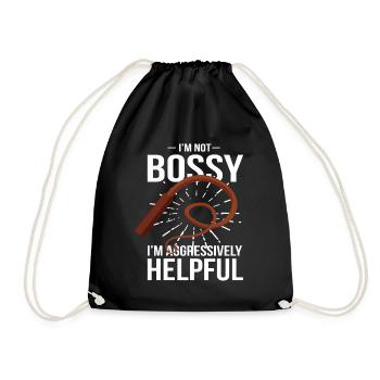 Dominant Whip Funny Fun Sayings - Drawstring Bag - black - Front