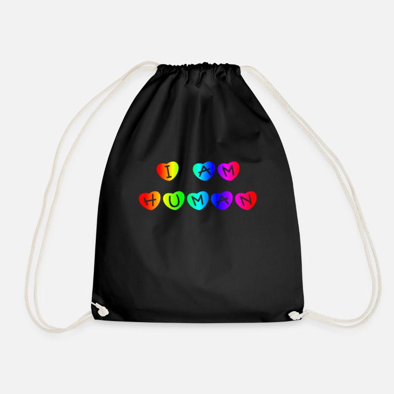 Regenbogen, Regenbogen, Regenbogen, Regenbogen, Regenbogen - Turnbeutel - Schwarz