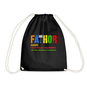 Father's Day, Father's Day, Father's Day, Father's - Drawstring Bag - black - Front