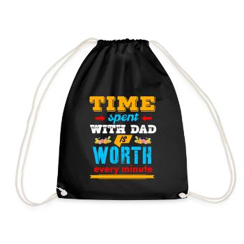 Father's Day, Father's Day, Father's Day, Father's - Drawstring Bag - black - Front